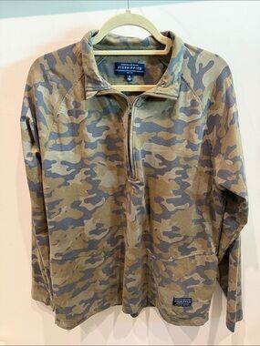 Fishhippie Women's Olive Camo Quarter-Zip Pullover